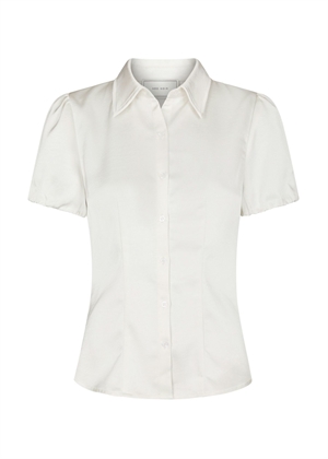 Lyselle heavy sateen skjorte Pearl Neo Noir 